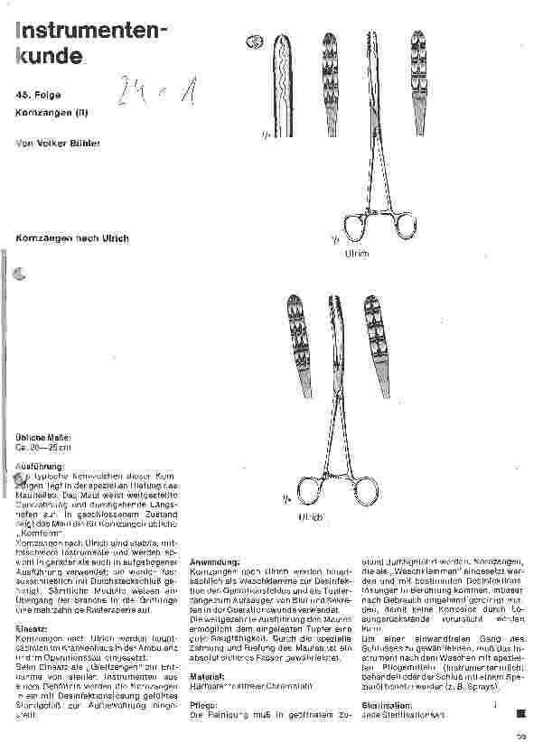 Vorschauseite 1: Instrumentenkunde 45. Folge: Kornzangen (I)