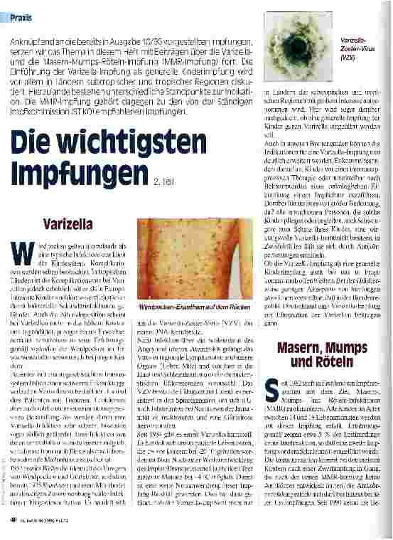 Vorschauseite 1: Die wichtigsten Impfungen