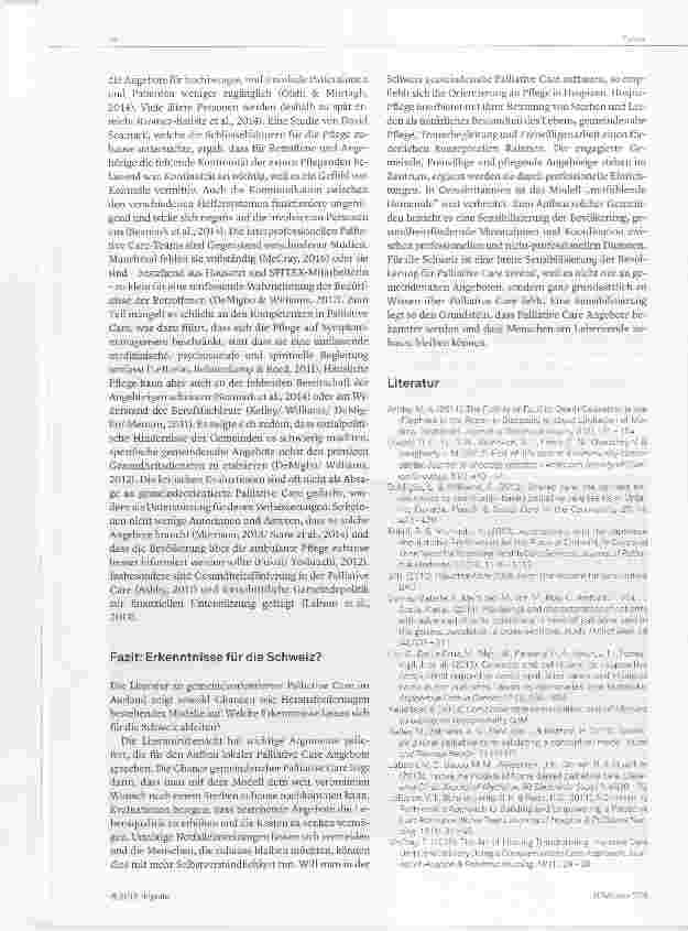 Vorschauseite 3: Palliative Care in der Gemeinde?