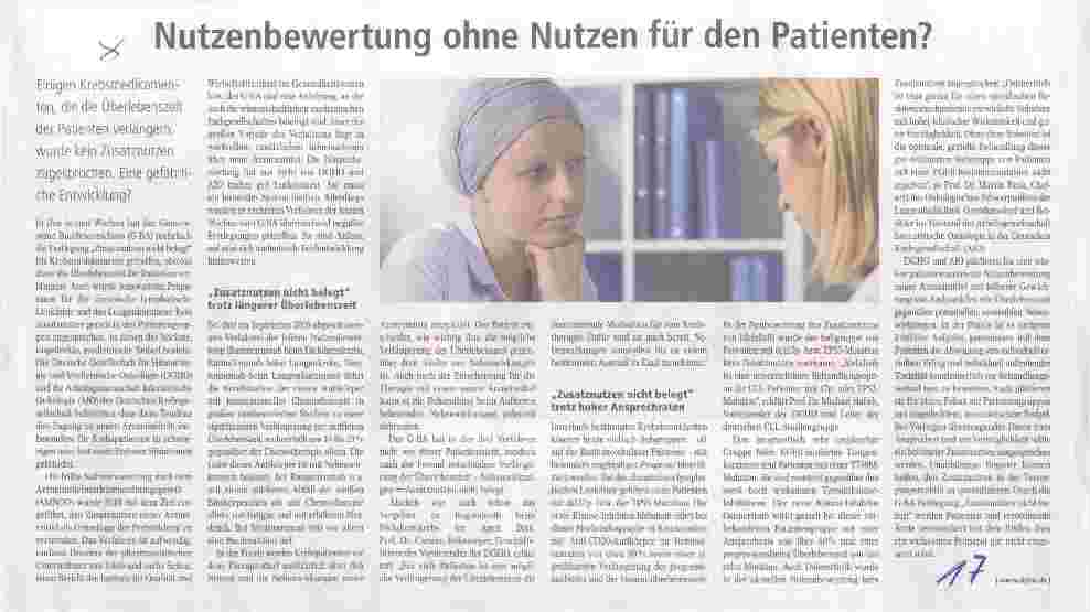 Vorschauseite 1: Nutzenbewertung ohne Nutzen für den Patienten?
