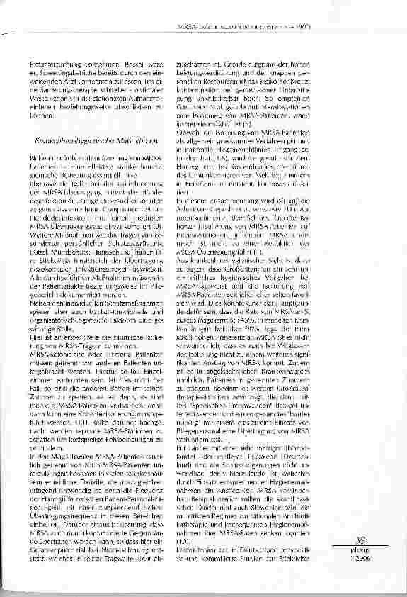Vorschauseite 3: MRSA-TRÄGER MÜSSEN ISOLIERT WERDEN