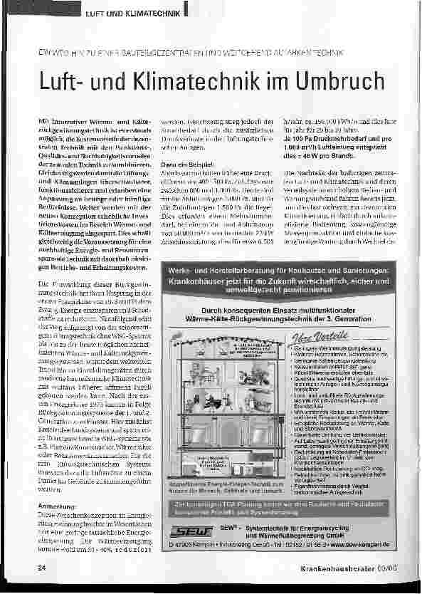 Vorschauseite 1: Luftund Klimatechnik im Umbruch