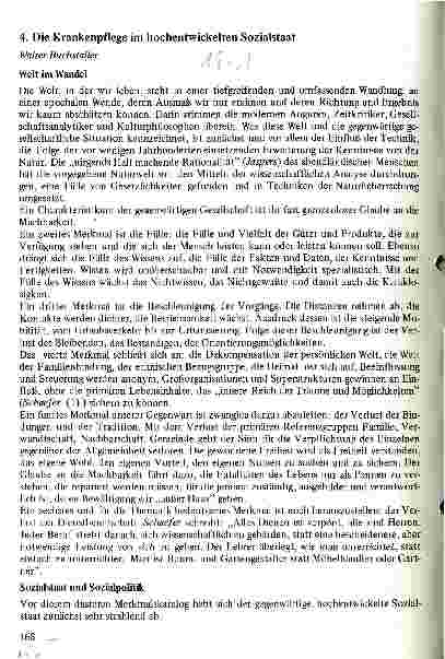 Vorschauseite 1: Die Krankenpflege im hochentwickelten Sozialstaat