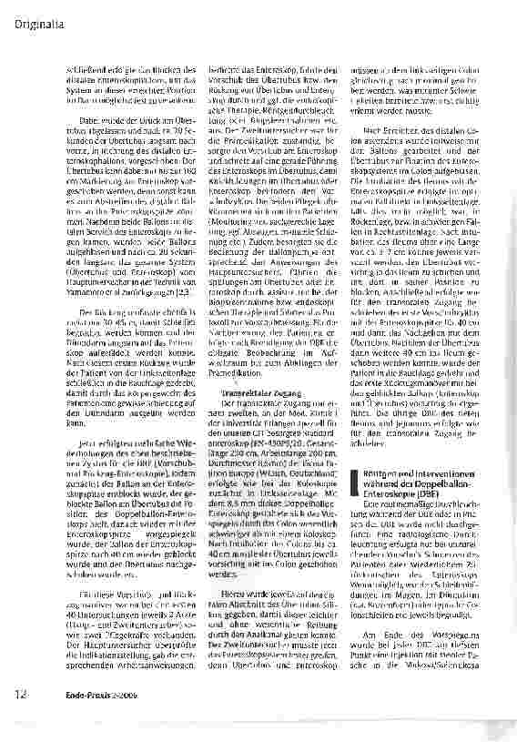 Vorschauseite 4: Praxis der Doppelballon-Enteroskopie (DBE): Indikationen, praktische Durchführung, Vorund Nachbereitung des Enteroskops sowie erste klinische Ergebnisse