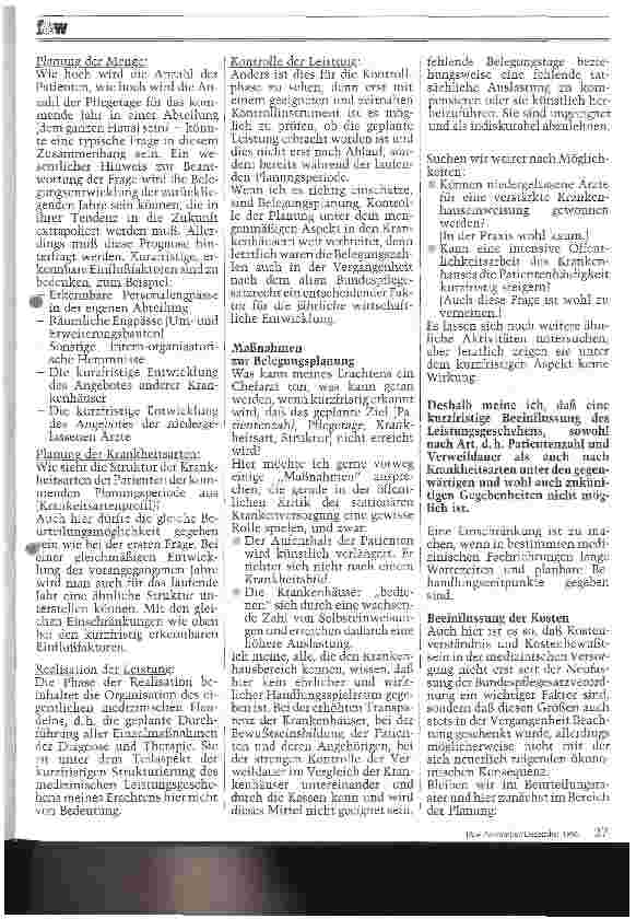 Vorschauseite 2: Leistungsplanung im Medizinbereich