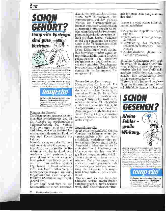 Vorschauseite 3: Leistungsplanung im Medizinbereich