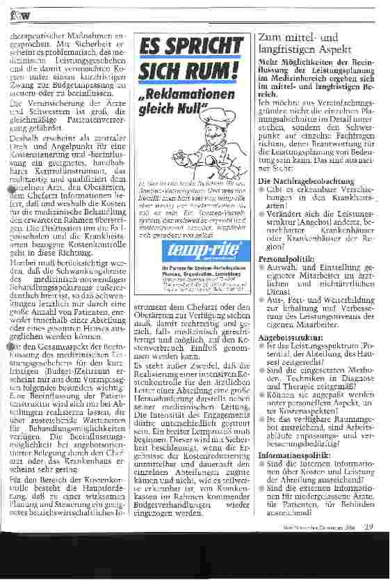 Vorschauseite 4: Leistungsplanung im Medizinbereich