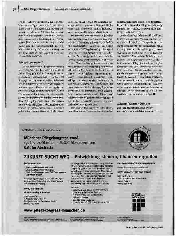 Vorschauseite 3: Ein bürokratisches MonstrumZehn Jahre Pflegeversicherung stationär