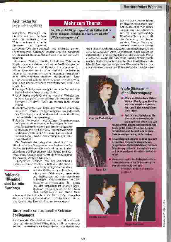 Vorschauseite 2: Lebenslaufwohnen Barrierefreies Leben und Wohnen für jedermann.