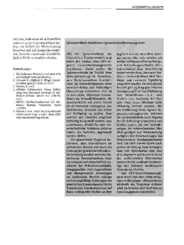 Vorschauseite 4: Demenz: Nutzen und Grenzen medikamentöser Therapien