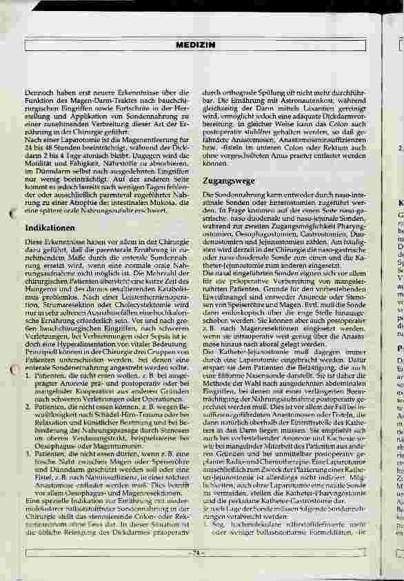 Vorschauseite 2: Möglichkeiten der enteralen Sondenernährung in der Chirurgie