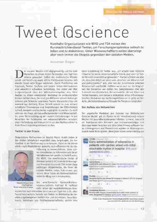 Vorschauseite 1: Tweet @science