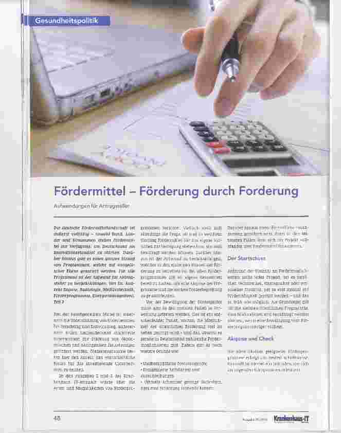 Vorschauseite 1: Fördermittel Förderung durch Forderung