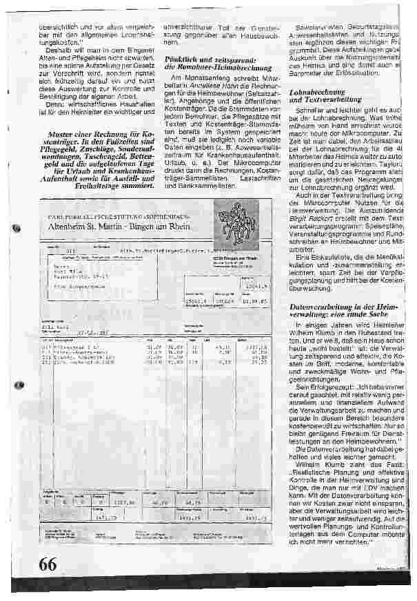 Vorschauseite 3: Ein wohlbestelltes Haus / Datenverarbeitung im Altenu. Pflegeheim Ein Fall aus der Praxis