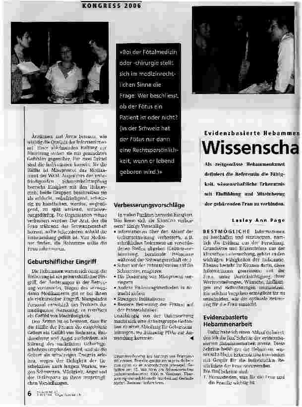Vorschauseite 1: Evidenzbasierte HebammenarbeitWissenschaft und Gespür verbinden