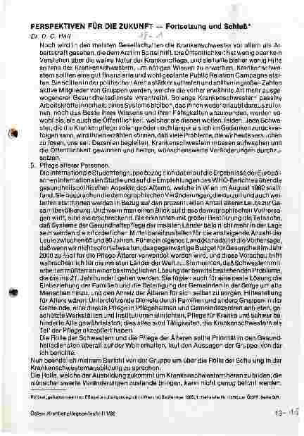 Vorschauseite 1: Perspektiven für die Zukunft - Fortsetzung und Schluß