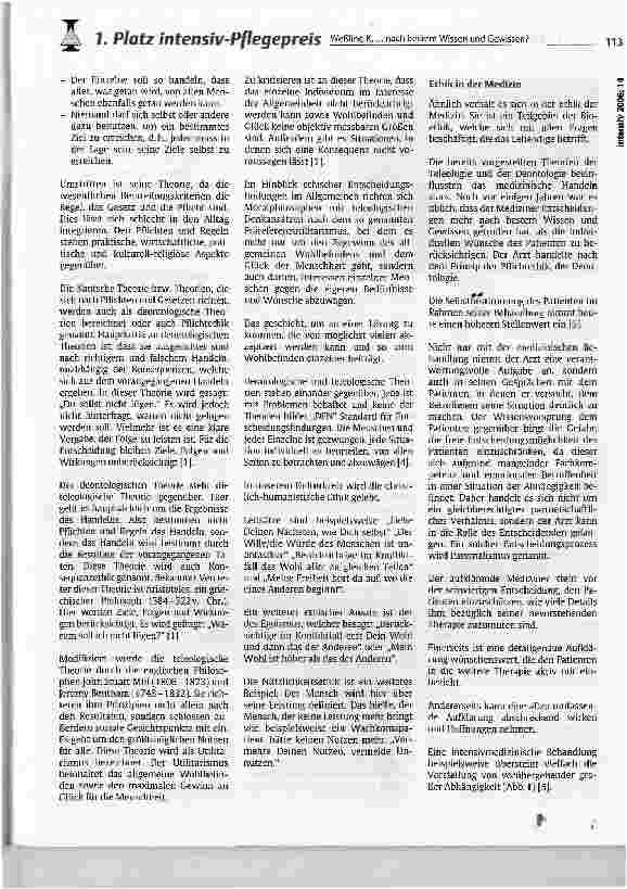 Vorschauseite 2: ... nach bestem Wissen und Gewissen? Ethik in der Intensivpflege
