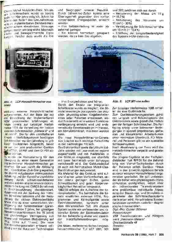 Vorschauseite 2: 12 Jahre DDR- Herzschrittmacher