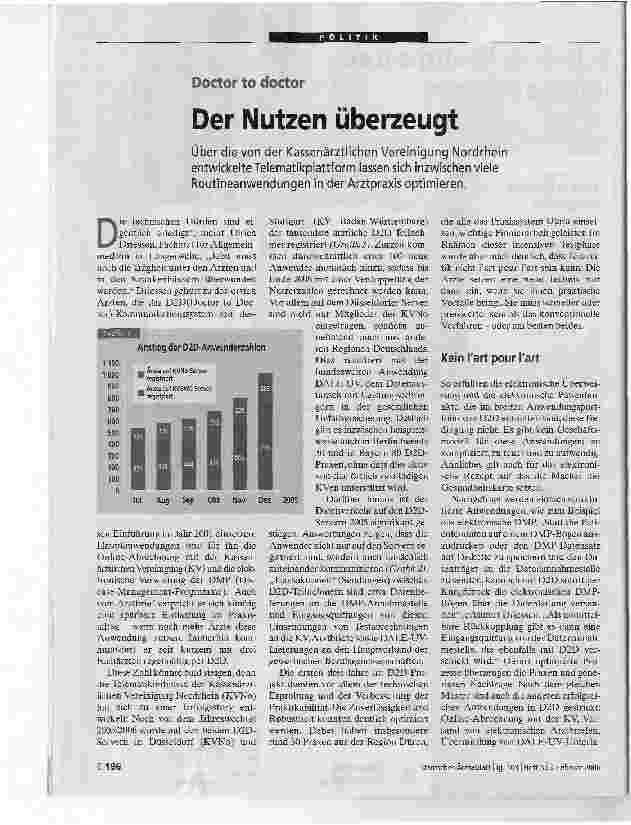 Vorschauseite 1: Doctor to doctorDer Nutzen überzeugt