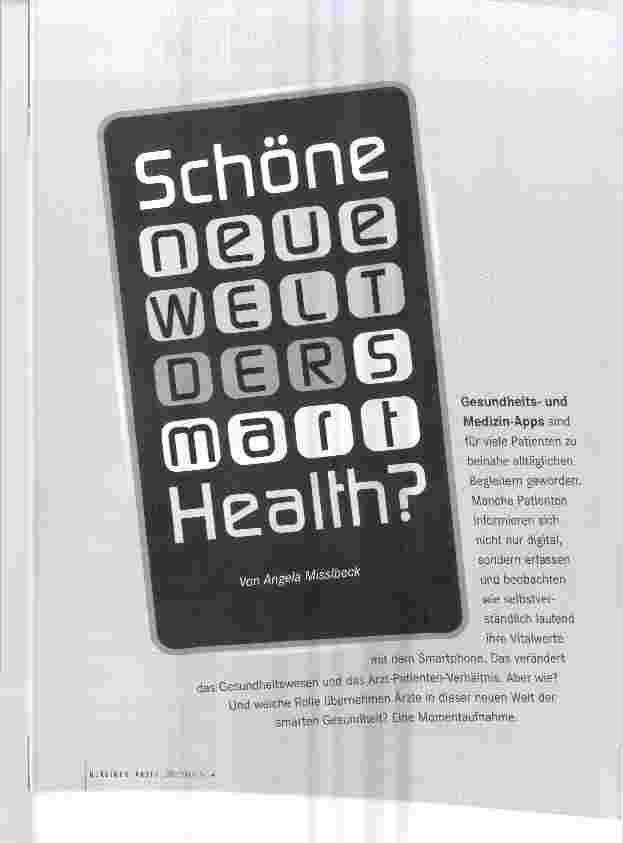 Vorschauseite 1: Schöne neue Welt der Smart Health?