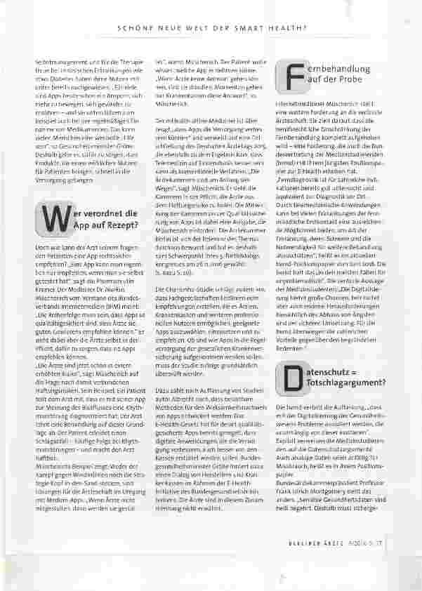 Vorschauseite 4: Schöne neue Welt der Smart Health?