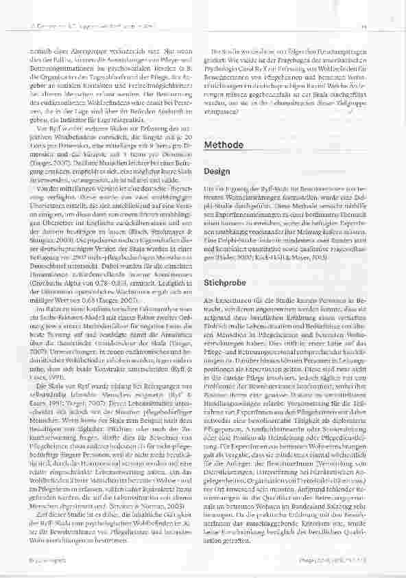 Vorschauseite 3: Die Inhaitsvaiidität der Ryff-Skaia für Bewohnerinnen von PfLegeheimen und betreuten Wohneinrichtungen