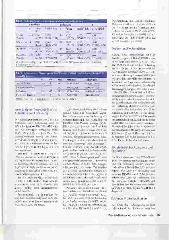 Vorschauseite 4: Der De Morton Mobility Index zur Evaluation der geriatrischen Frührehabilitation