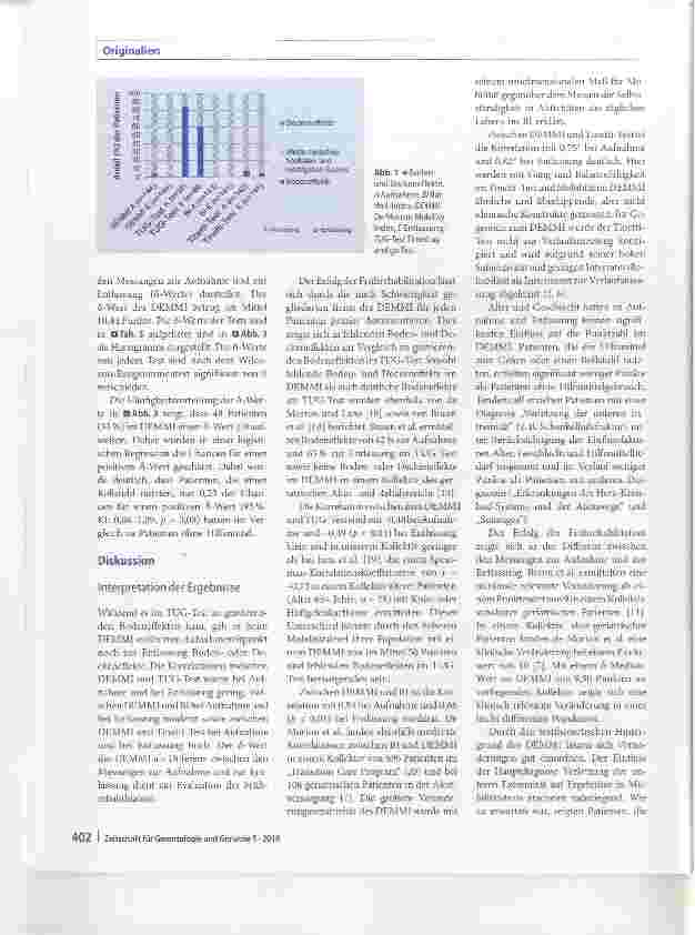 Vorschauseite 5: Der De Morton Mobility Index zur Evaluation der geriatrischen Frührehabilitation