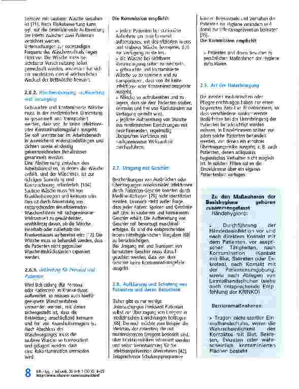 Vorschauseite 5: Infektionsprävention im Rahmen der Pflege und Behandlung von Patienten mit übertragbaren Krankheiten