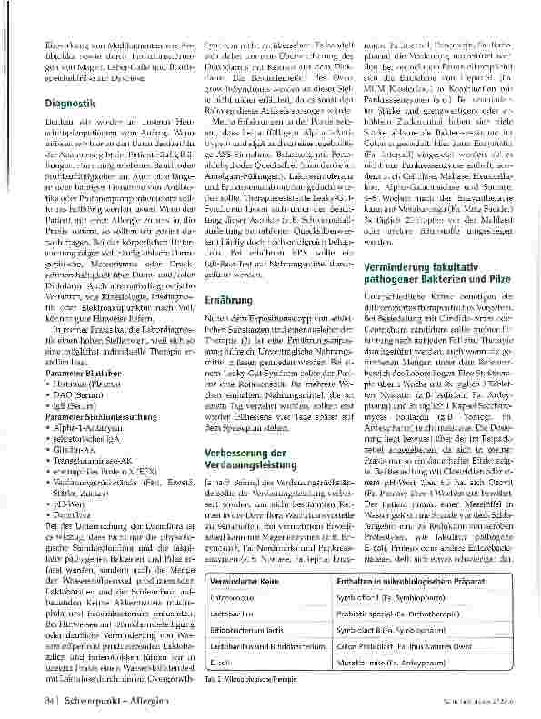 Vorschauseite 3: Allergie und Darm