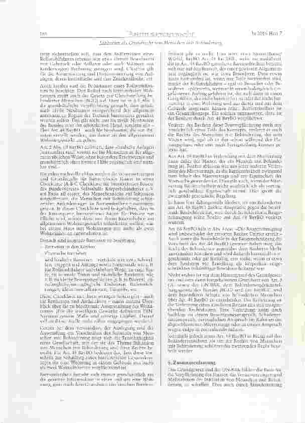 Vorschauseite 4: Inklusion als Grundrecht von Menschen mit Behinderung am Beispiel des Drittschutzes von Art. 48 Bayerische Bauordnung