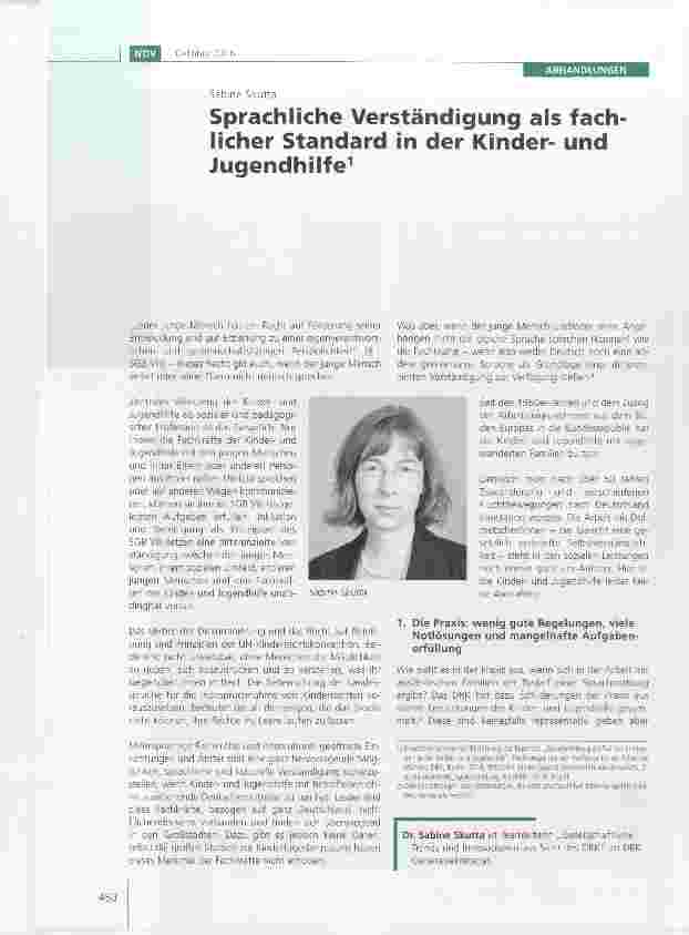 Vorschauseite 1: Sprachliche Verständigung als fachlicher Standard in der Kinderund Jugendhilfe