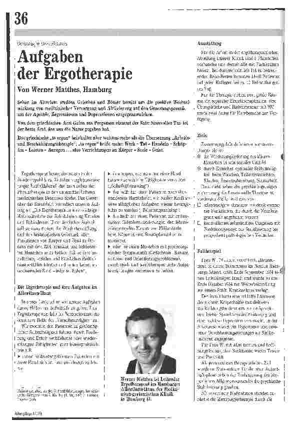 Vorschauseite 1: Aufgaben der Ergotherapie