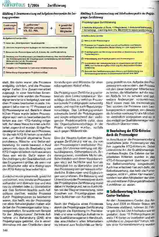 Vorschauseite 2: Der Weg ist das ZielBericht über die Vorbereitung zur KTQ-Zertifizierung der Kliniken Dr. Erler