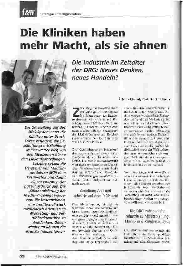 Vorschauseite 1: Die Kliniken haben mehr Macht, als sie ahnen