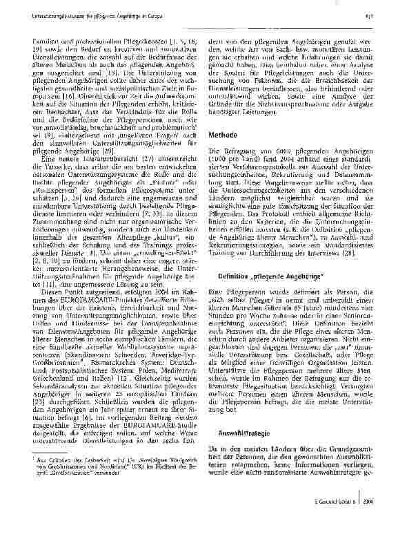 Vorschauseite 3: Erfahrungen von pflegenden Angehörigen älterer Menschen in Europa bei der Inanspruchnahme von Unterstützungsleistungen