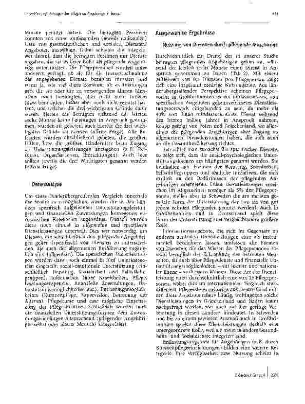 Vorschauseite 5: Erfahrungen von pflegenden Angehörigen älterer Menschen in Europa bei der Inanspruchnahme von Unterstützungsleistungen