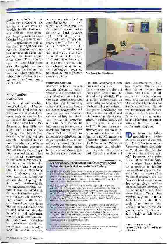Vorschauseite 3: Wo das Sterben zum Leben gehört - ohne Schmerzen und Angst