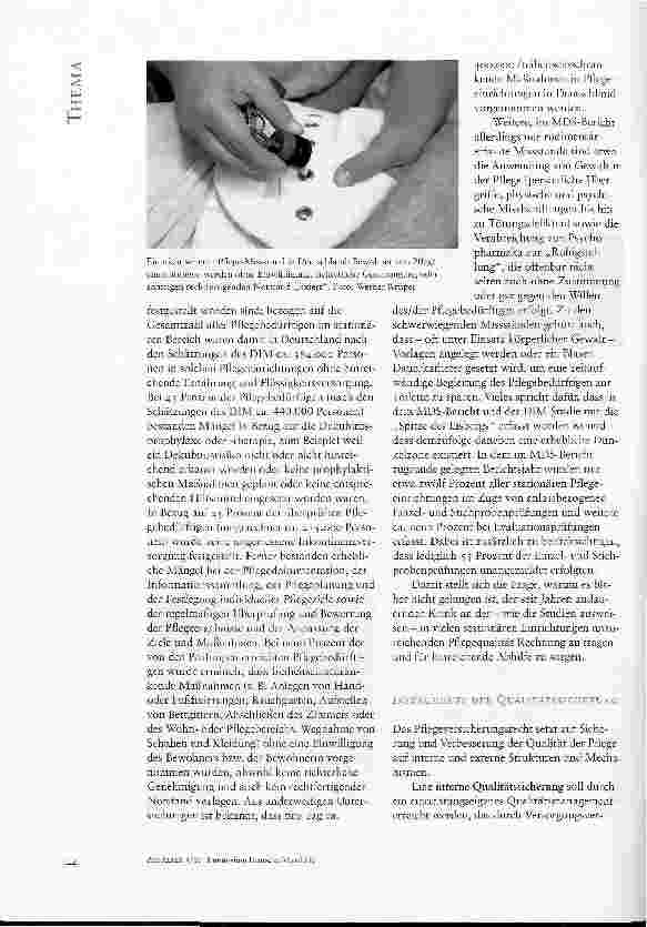 Vorschauseite 2: WO LIEGEN GRAVIERENDE MiSSSTÄNDE IM STATIONÄREN PFLEGEBEREICH? EINE BESTANDSAUFNAHME VON DR. DIETER DEISEROTH
