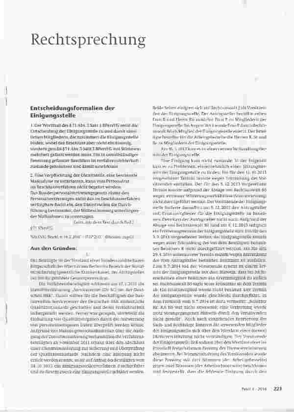 Vorschauseite 1: Entscheidungsformalien der Einigungsstelle