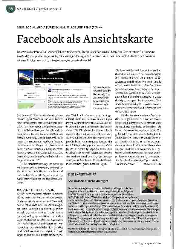 Vorschauseite 1: Facebook als Ansichtskarte