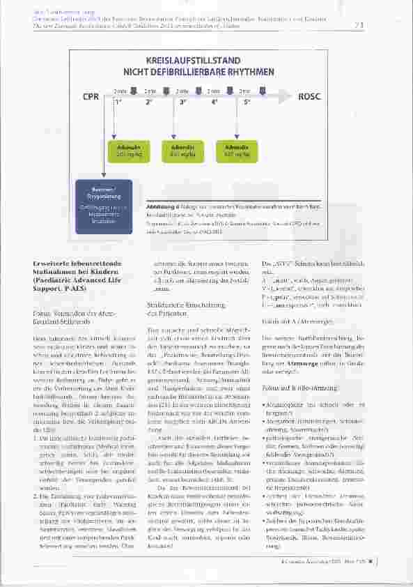 Vorschauseite 6: Die neuen Leitlinien 2015 des European Resuscitation Council zur kardiopulmonalen Reanimation von Kindern