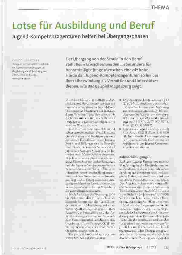 Vorschauseite 1: Lotse für Ausbildung und Beruf