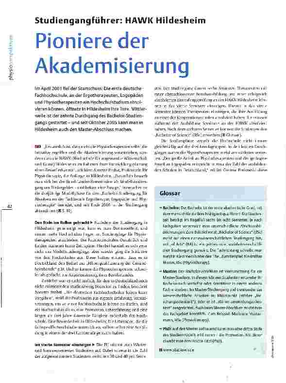 Vorschauseite 1: Pioniere der Akademisierung