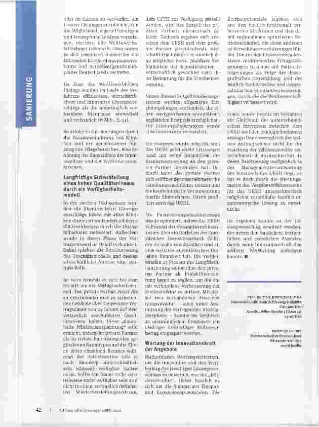 Vorschauseite 3: Ein Universitätsklinikum zum Festpreis
