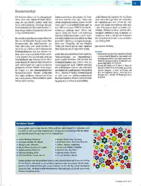 Vorschauseite 2: Niedrigdosiertes Morphin verbessert Schlafqualität