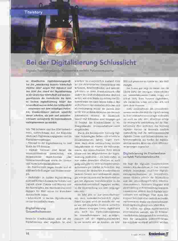 Vorschauseite 1: Bei der Digitalisierung Schlusslicht
