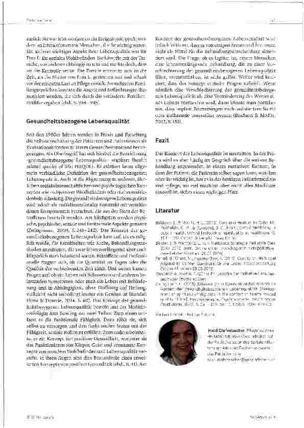 Vorschauseite 3: Lebensqualität in der Palliative Care Dem Leben Tage geben oder den Tagen Leben?