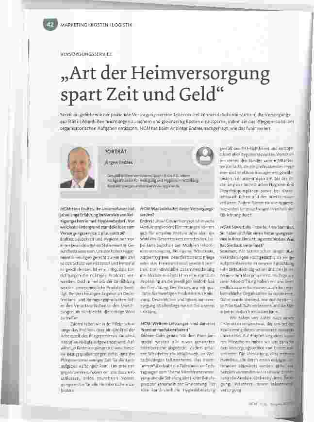 Vorschauseite 1: Art der Heimversorgung spart Zeit und Geld