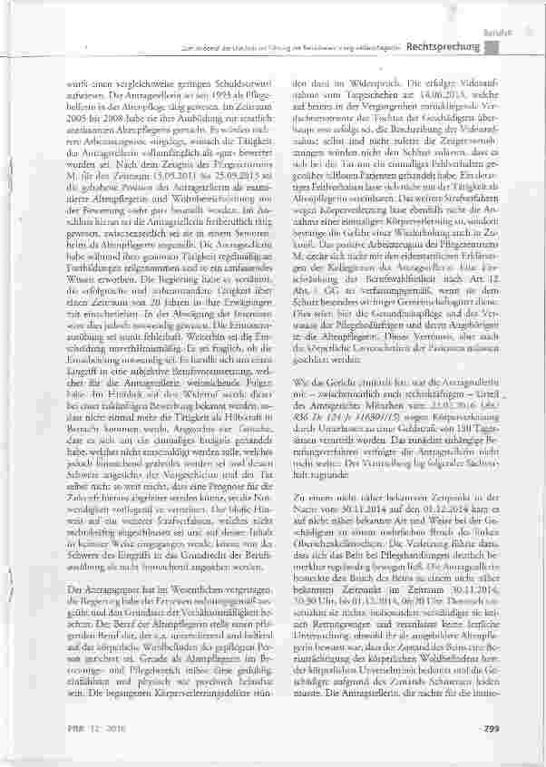 Vorschauseite 4: Zum Widerruf der Erlaubnis zur Führung der Berufsbezeichnung »Altenpflegerin«